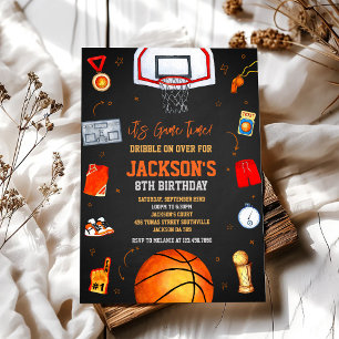 Convite Basquetebol É Hora do Jogo Esportes Menino Anivers