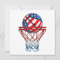 Basquetebol Patriótico Americano 4 de Julho Bandei