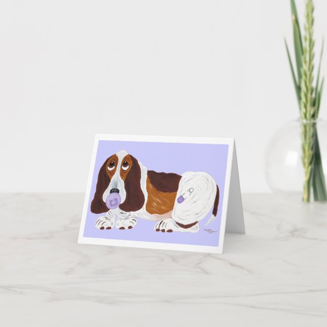 Convite Basset Hound Filhote (Frente)