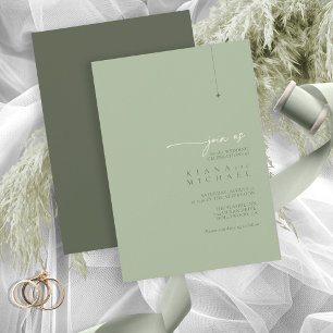 Convite Basta Casamento Chic Sage/Moss ID1046