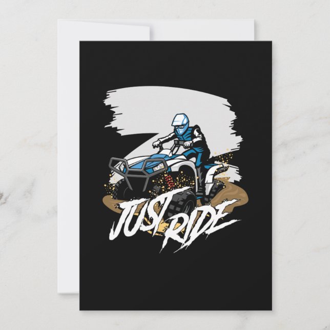 Convite Basta circular ATV Quad Racing Offroad 4x4 Rider G (Frente)