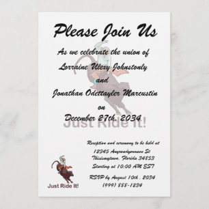 Convite Basta correr com ele, Cowboy e Touro