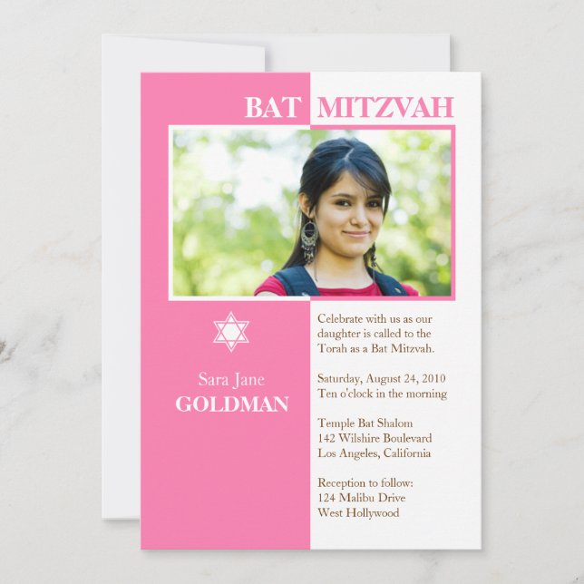 Convite Bat Mitzvah (Frente)