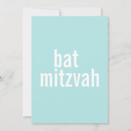 Convite Bat Mitzvah Anuncia {Light Teal}