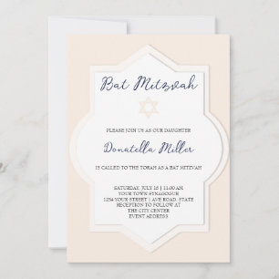 Convite Bat Mitzvah Arte Moderna Estrela de Davi