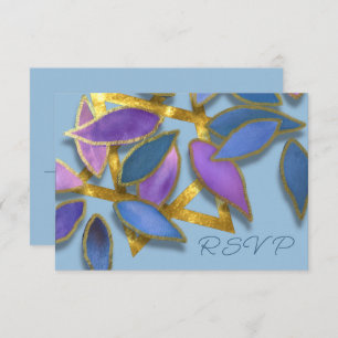 Convite Bat Mitzvah Blue Purple Watercolor Star