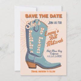 Convite Bat Mitzvah, Bold Colorful