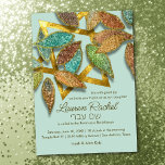Convite Bat Mitzvah Colorful Petals Glittery Aqua Brown<br><div class="desc">Bat Mitzvah Colorful Glittery Petals Aqua Brown Bar Mitzvah e Bat Mitzvah convites projetados por Umua. Impresso e enviado pela Zazzle ou seus parceiros. Este convite do Bat Mitzvah é um design bonito e colorido que apresenta pétalas brilhantes sobre uma estrela. O convite tem tamanho de 5 x 7" e...</div>