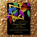 Convite Bat Mitzvah Colorir Petais em Star<br><div class="desc">Bat Mitzvah Colorful Petals sobre o Bar das estrelas Mitzvah e os conjuntos de convites Bat Mitzvah projetados por Umua. Impresso e enviado pela Zazzle ou seus parceiros. Este convite apresenta um design floral colorido com uma estrela de David no centro. O convite é perfeito para uma celebração do Bat...</div>