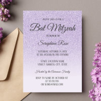 Bat Mitzvah, com brilho roxo