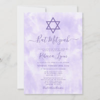 Bat Mitzvah de Gravata Roxa Tie Dye