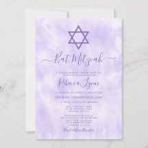 Bat Mitzvah de Gravata Roxa Tie Dye