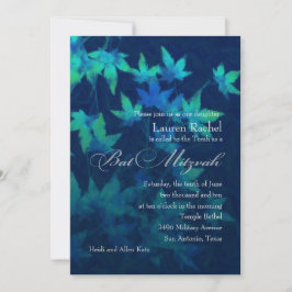Convite Bat Mitzvah deixa Marinho azul verde