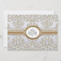 Bat Mitzvah - Floral Elegante Folha Damasco Barroc