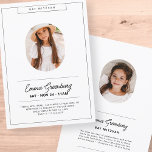 Convite Bat Mitzvah, Fotografia Minimalista Moderna Simple<br><div class="desc">Design é composto por uma simples tipografia com sans serif e fontes de script.</div>