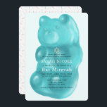 Convite Bat Mitzvah, Garota Azul<br><div class="desc">Este belo convite do Bat Mitzvah apresenta um fundo azul-turquesa claro com um urso azul-turquesa. O verso apresenta um fundo branco com aspersores. Personalize-o para as suas necessidades. Você pode encontrar produtos correspondentes na minha loja.</div>