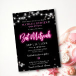Convite Bat Mitzvah Hot Pink Neon Themed<br><div class="desc">Estamos entusiasmados em apresentar nossa suíte moderna de inspiração neonográfica para um Bar brilhante ou Bat Mitzvah! Esta coleção divertida inclui tudo o que você precisa, desde guardanapos e placas de papel a um sinal de boas-vindas e muito mais. Se você tiver alguma dúvida ou precisar de ajuda com a...</div>