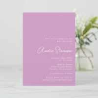 Bat Mitzvah Minimalista Moderna em Lavanda Suave R