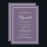 Convite Bat Mitzvah Modern Monograma em Frame Simples<br><div class="desc">Composto por serifa elegante e tipografia cursiva de scripts no quadro. Este foi projetado por materiais de terceiros selecionados,  exclusivos para o Zazzle. Disponível aqui: http://www.zazzle.com/selectpartysupplies</div>