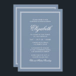 Convite Bat Mitzvah Modern Monograma em Quadro Simples<br><div class="desc">Composto por tipografia de serif elegante e escrita cursiva no quadro.

Este foi projetado por materiais de terceiros selecionados,  exclusivos para o Zazzle.

Disponível aqui:http://www.zazzle.com/selectpartysupplies</div>