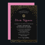 Convite BAT MITZVAH na moda glamour confetti spot gold ros<br><div class="desc">pelo kat massard >> kat@simplysweetPAPERIE.com <<< - - - - - - - - - - - - - - - - - - - - - - - - - - - - - - - - - - - - - - - - - - - - -...</div>
