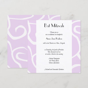 Convite Bat Mitzvah - Padrões Invertidos, Rios - Roxo