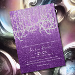 Convite Bat Mitzvah Purple White Extra Spark<br><div class="desc">Conjuntos de convites Bat Mitzvah Purple White Extra Sparkly Mitzvah e Bat Mitzvah projetados por Umua. Impresso e enviado pela Zazzle ou seus parceiros.</div>