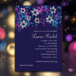 Convite Bat Mitzvah Silver Star Glittery Confetti<br><div class="desc">Conjuntos de convites para o bar Mitzvah e Bat Mitzvah desenhados por Umua. Impresso e enviado pela Zazzle ou seus parceiros.</div>