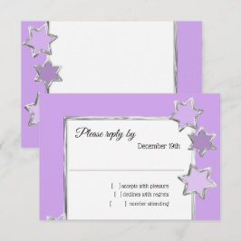 Convite Bat Mitzvah Stars Any Color RSVP
