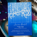 Convite Bat Mitzvah Turquoise Luzes Brancas Azuis<br><div class="desc">Bat Mitzvah Blue White Sparkly Lights Bar Mitzvah e conjuntos de convites Bat Mitzvah projetados por Umua. Impresso e enviado pela Zazzle ou seus parceiros.</div>