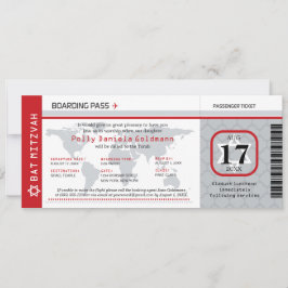 Convite Bat Mitzvah World Traveler Embarque