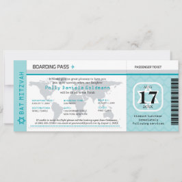 Convite Bat Mitzvah World Traveler Embarque