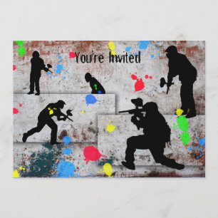 Convite Batalha do Paintball