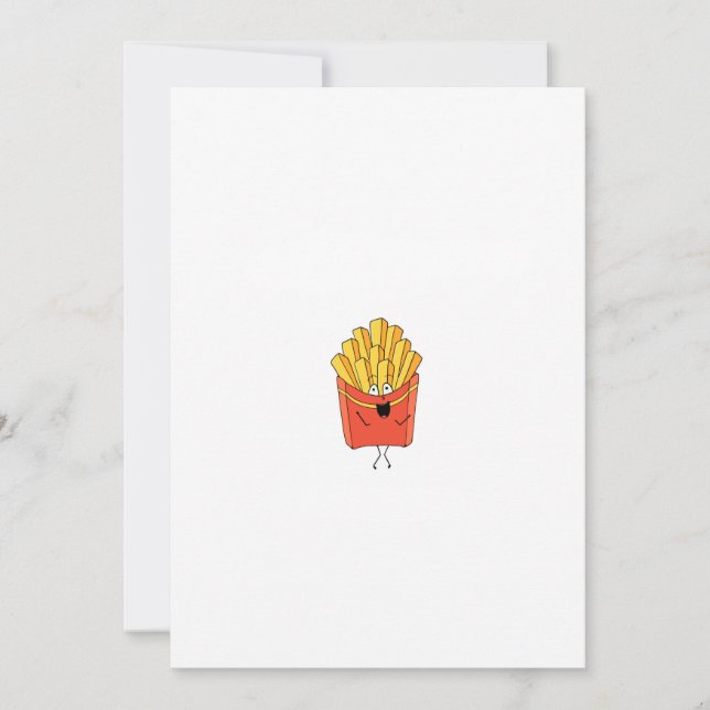 Convite Batatas fritas, batatas fritas temáticas (Frente)