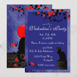 Convite Bate-papo com o Dia de os namorados Rosa vermelha