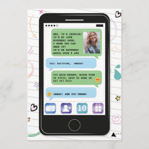 Convite Bate-papo móvel Texting da foto da pilha do