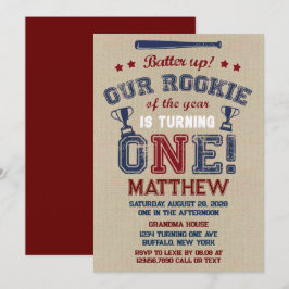 Convite Batendo Nosso Pequeno Rookie Está Virando Um