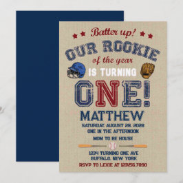 Convite Batendo Nosso Pequeno Rookie Está Virando Um