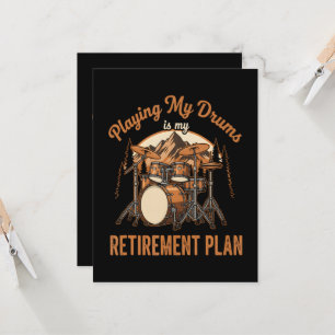 Convite Bater é Meu Plano de Aposentadoria Baterista Músic
