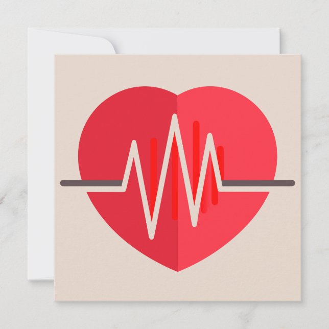 Convite Batimentos cardíacos gradiente (Frente)