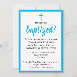 Convite Batismo Adulto Elegante Moderno