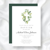 Batismo Botânico Religioso Elegante