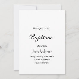 Convite Batismo católico crianças modernas e simples QR mí
