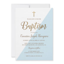 Batismo com Foto Dourada Branca do Menino Moderno