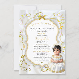 Convite Batismo Comunhão Batizado Menina Ouro Branco