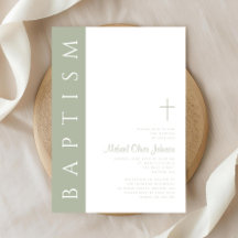 Batismo da Cruz Verde do Elegante Moderno