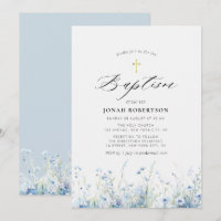 Batismo das flores azuis elegantes