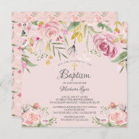 Batismo De Garota Floral Rosa-Cinza Com Cama-De-Ág