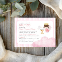 Batismo de Menina Católica Anjo Cute Aquarela