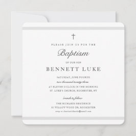 Convite Batismo de Meninas ou Meninas de Elegância Moderna